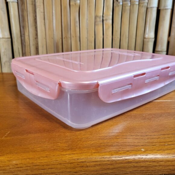 Lock & Lock 2 piece Egg Carton and Container Coral - Picture 5 of 5